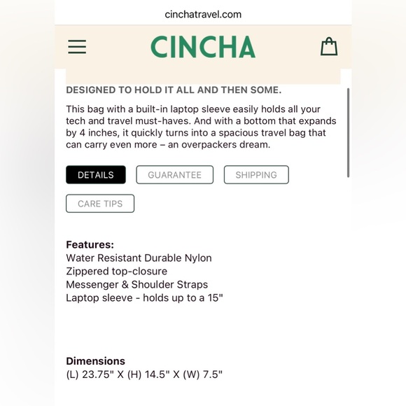 ✨ NEW WITH TAGS ✨ cincha the expandable tote in cerulean - Picture 2 of 13